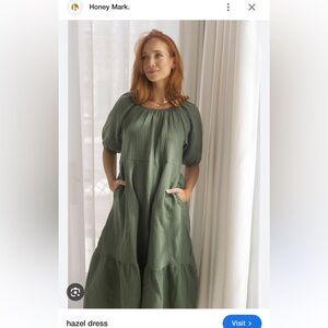 Honey Mark. Hazel Elegant Green Women's Dress - Maternity Friendly